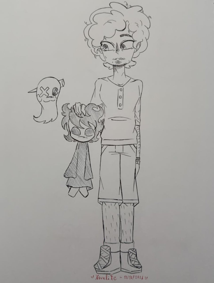 n0ah_h4ruk1's tweet photo. Mais um desenho do nosso goat com as duas crianças encapetadas dele 

#ZedinArts #fanart #tradicionalart #coelhorosafanart https://t.co/Qe01H538Zn