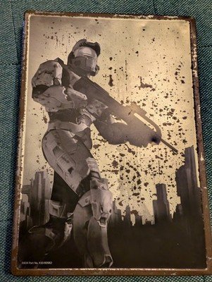 ShatteredSpaces's tweet photo. Every copy of Halo 2 Collectors Edition is personalized after a amount of time and I think it's really cool even though the rust is not intentional. https://t.co/Ae5hqCzf2q