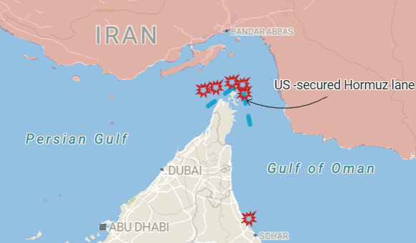 Osinttechnical's tweet photo. Iranian forces reportedly managed to strike 6 commercial vessels in and near the Strait of Hormuz on Sunday alone -UKMTO

The 6 ships struck on Oct. 11 mark the highest single-day tally since the war began. https://t.co/jcvwTi2nFj