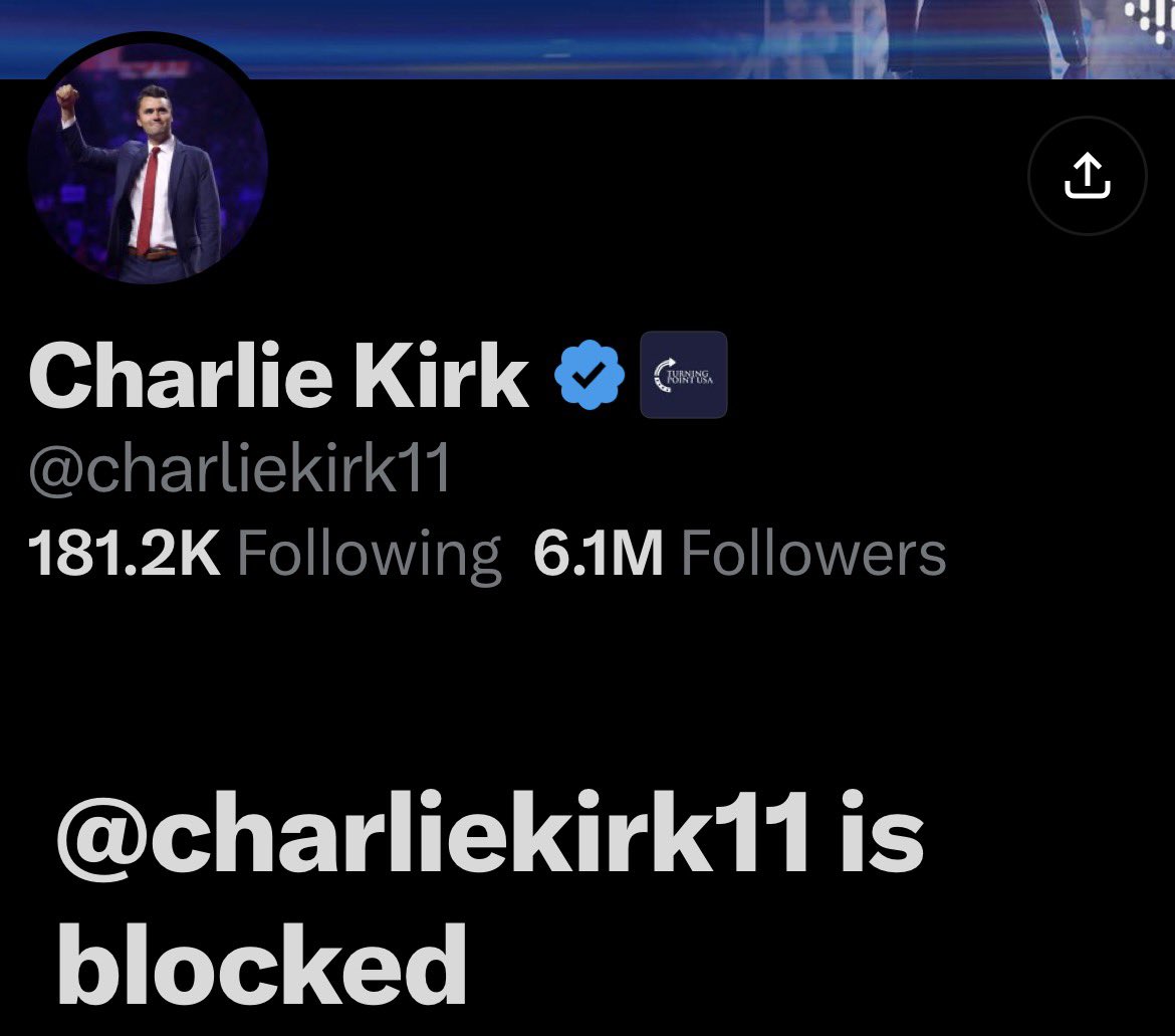6000Hates7000's tweet photo. The last person I blocked was Charlie Kirk so I’m concerned he just came back from the dead to send me this gimmick 😭😭😭 https://t.co/Vt4JANJNUg