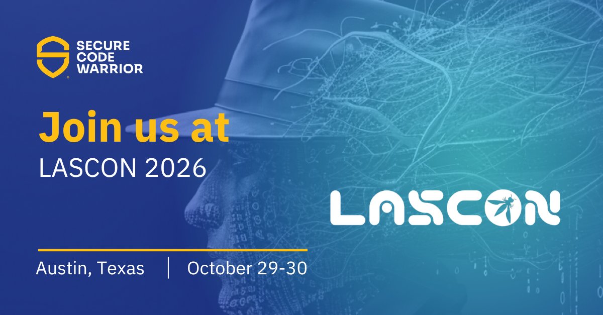 SecCodeWarrior's tweet photo. We're proud to be a Gold Sponsor at #LASCON2026 in Austin (Oct 29–30). @SecCodeWarrior helps orgs govern AI-generated code. If you're rethinking how to observe, measure &amp; act on AI-driven development risk, stop by booth 7; we'd love to talk. More details: https://t.co/UVx0k1Xpbc https://t.co/cRNnIHvL8R