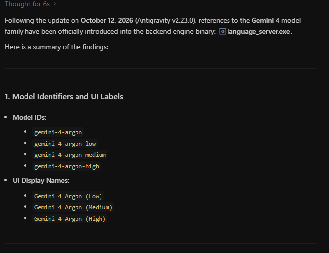 x00dy's tweet photo. Soooo
We prayed, and Google blessed us. The arrival of Gemini 4 Argon is just around the corner.
Or maybe it'll be another two weeks before the option becomes available
#gemini4 https://t.co/VvAT9M4z1T