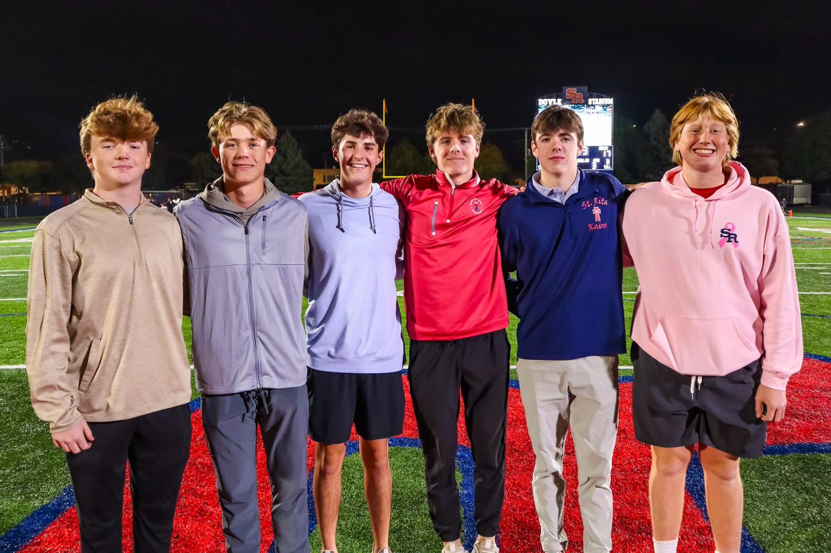 StRitaHS's tweet photo. Last week, we honored the Class of 2027 who represented our football, cross country, golf, soccer, band, and cheerleading programs during Senior Night 2026.

View and download all pictures here: https://t.co/FqMpoam8bx https://t.co/uDfznPTeTD