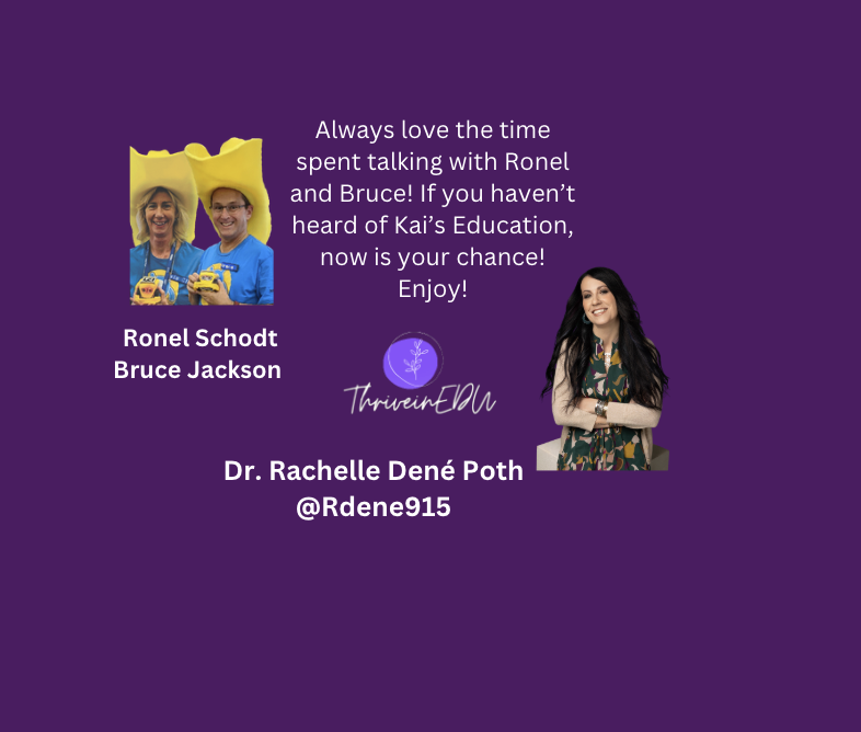 Rdene915's tweet photo. Always enjoy talking with Ronel and Bruce from @kaiseducation  about #STEM #coding, and its impact on student learning! Check out our conversation, subscribe to the podcast, and head to Kai’s! https://t.co/qYNsNM5vCZ #education #edchat #edtech #STEMEd #MASSCUE https://t.co/zCMtKvhKwp