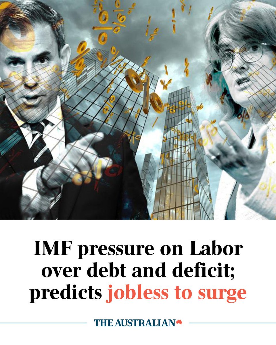 australian's tweet photo. The Albanese government must urgently prioritise budget repair and rein in ballooning levels of public debt, the International Monetary Fund has warned. Latest: https://t.co/yamJ5NtZ8O https://t.co/CsX1XSag4c