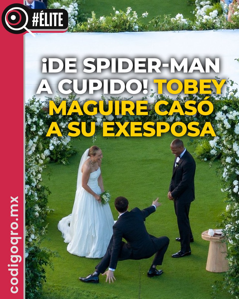 CodigoQro's tweet photo. #Entérate 😱 ¡Ni en una película de Spider-Man! Tobey Maguire casó a su exesposa Jennifer Meyer con su nueva pareja, ¡solo nueve días después de formalizar su divorcio! 💍🕷️ ¿Madurez nivel superhéroe?

https://t.co/nNgnXKj2T3

#CódigoQro #Periódico #Noticias #TobeyMaguire #SpiderMan #JenniferMeyer #Hollywood #Famosos #Espectáculos