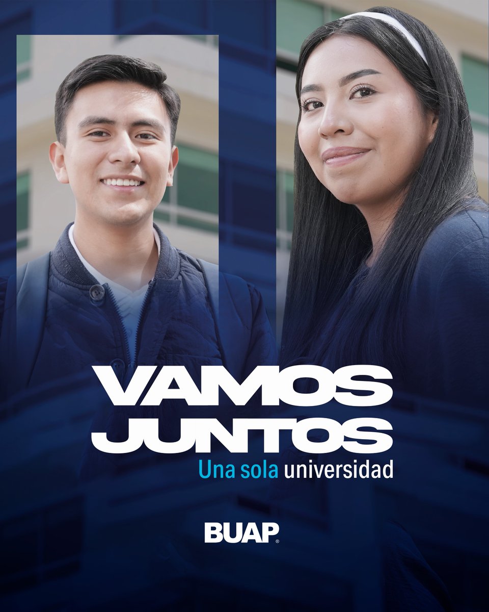 envivo_Mx's tweet photo. 🐺💙 ¡En la @BUAPoficial somos una sola comunidad!

💙🤝 Porque la BUAP se construye con el esfuerzo, los sueños y el talento de quienes forman parte de ella.

🐺 ¡Juntos hacemos más grande a nuestra universidad!

#BUAP #VamosJuntos #OrgulloBUAP #Puebla https://t.co/dP67vhkJXi