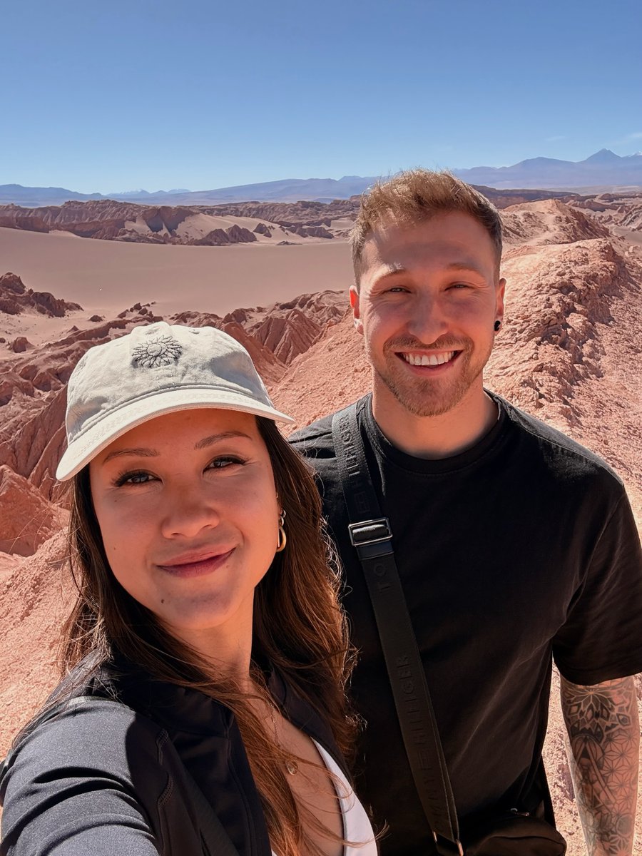 Caron16424's tweet photo. Walking on the moon in Chile’s Atacama Desert. Carved by wind, salt and time, this otherworldly landscape is completely silent—no birds, insects, wind or people. Rent a car in Calama, stay in San Pedro de Atacama and explore solo. https://t.co/kS0c2JIk6a