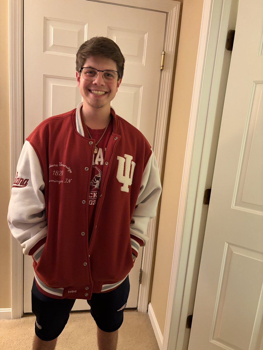 danny_gauvain's tweet photo. Yessir, anyone wondering that was me on TV as “The Fernando Mendoza fan”. Appreciate all the shoutouts and @fernandomendoza great seeing the future GOAT play.  #iufb https://t.co/C1T5nwT094