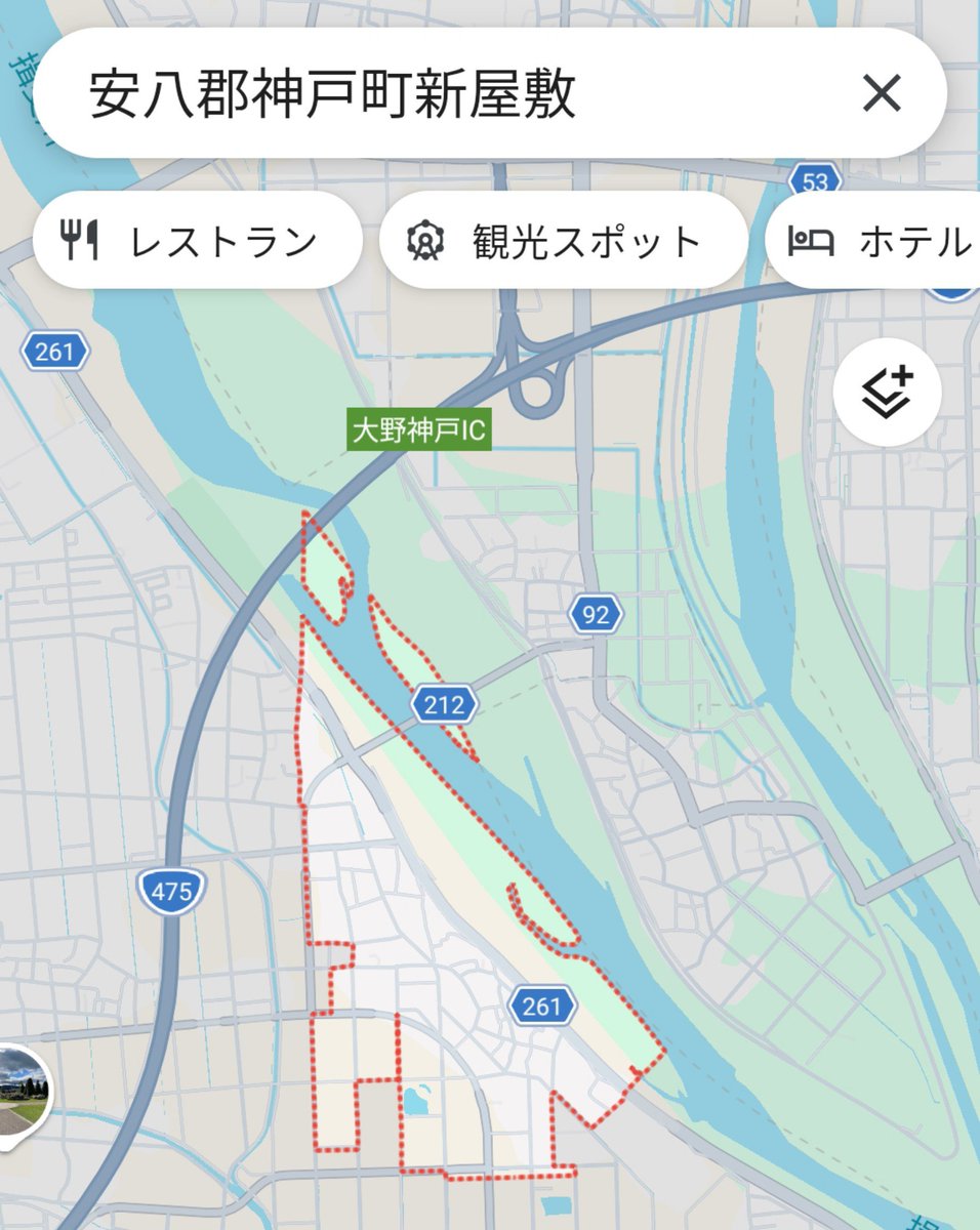_ogaki_'s tweet photo. 県警配信10月13日11時12分
事案発生10月13日午前7時頃

熊と思われる動物の目撃

安八郡神戸町新屋敷地内
揖斐川河川敷において
熊と思われる動物１頭の目撃情報

出典元
岐阜県警察防犯アプリ

添付地図
地名入力表示

右岸には堤防道路
付近神戸大橋あり

#熊　#熊出没
注意喚起　熊目撃 https://t.co/3S2hYVPVd1