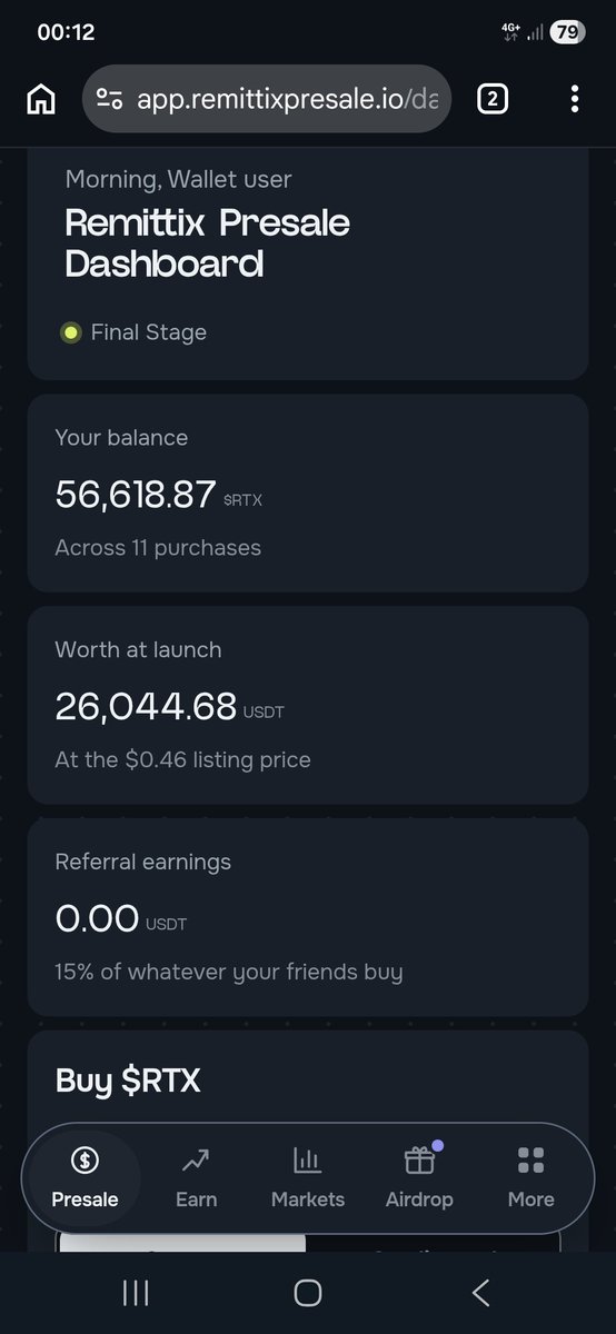 StanSieja's tweet photo. @remittix Hi Remittix team - I did have 56k of Remittix tokens accross 11 purchases - after your update everything was wiped off and it shows 0 on updated page? Can you explain/advise? https://t.co/PKMlepQXE3