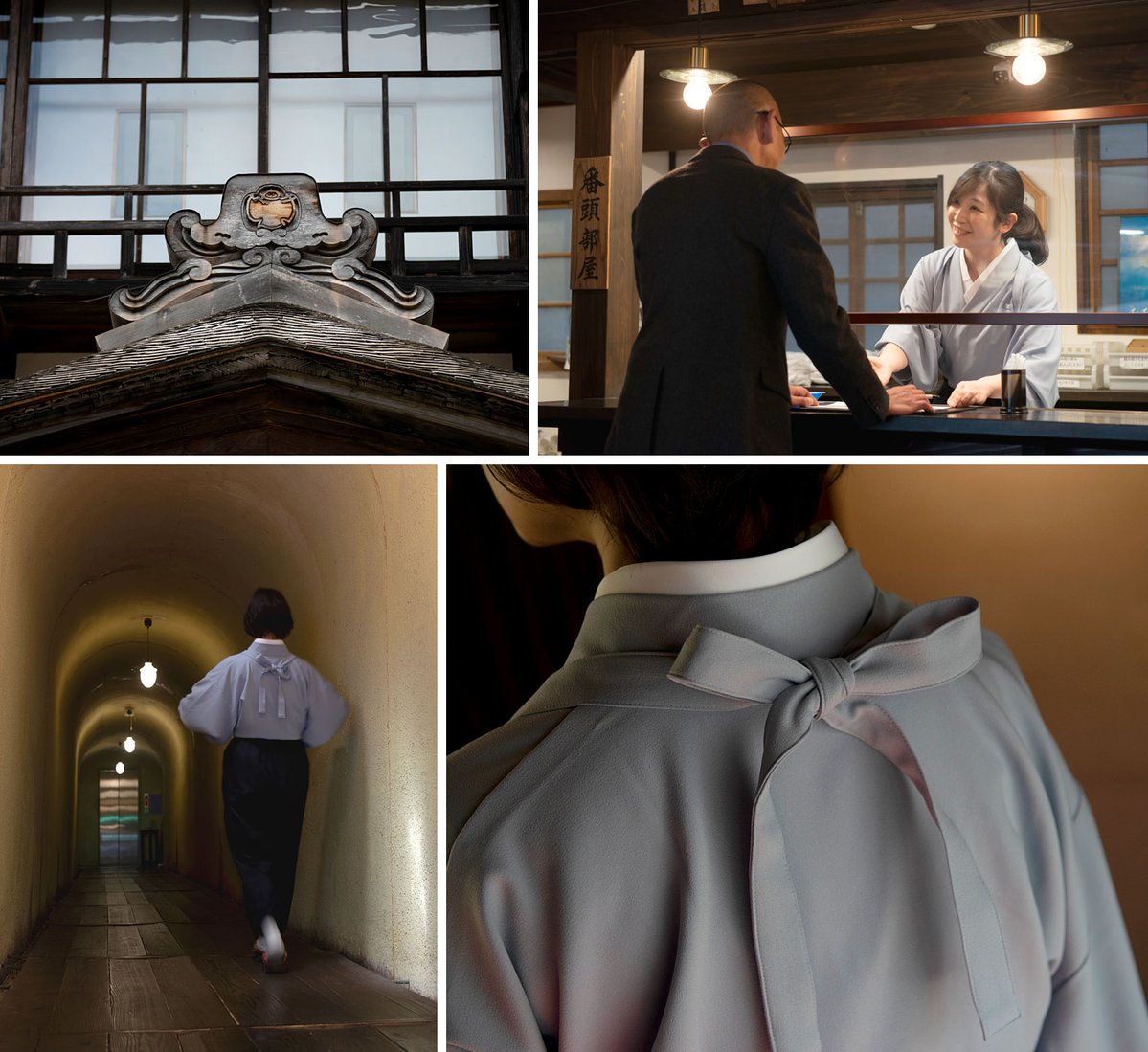seven_uniform's tweet photo. まるで #千と千尋の神隠し の油屋みたい！？ と話題の創業330年の老舗温泉旅館「 #四万温泉 #積善館 」。制服姿のスタッフと写真を撮りたい！という外国人のお客様が最近多くなりました。 https://t.co/d1dtr94J9c #Sekizenkan #Onsen #温泉 #HotSpring #旅館 #Ryokan #湯治宿 #SpiritedAway #作務衣 https://t.co/rdA2GriWgh