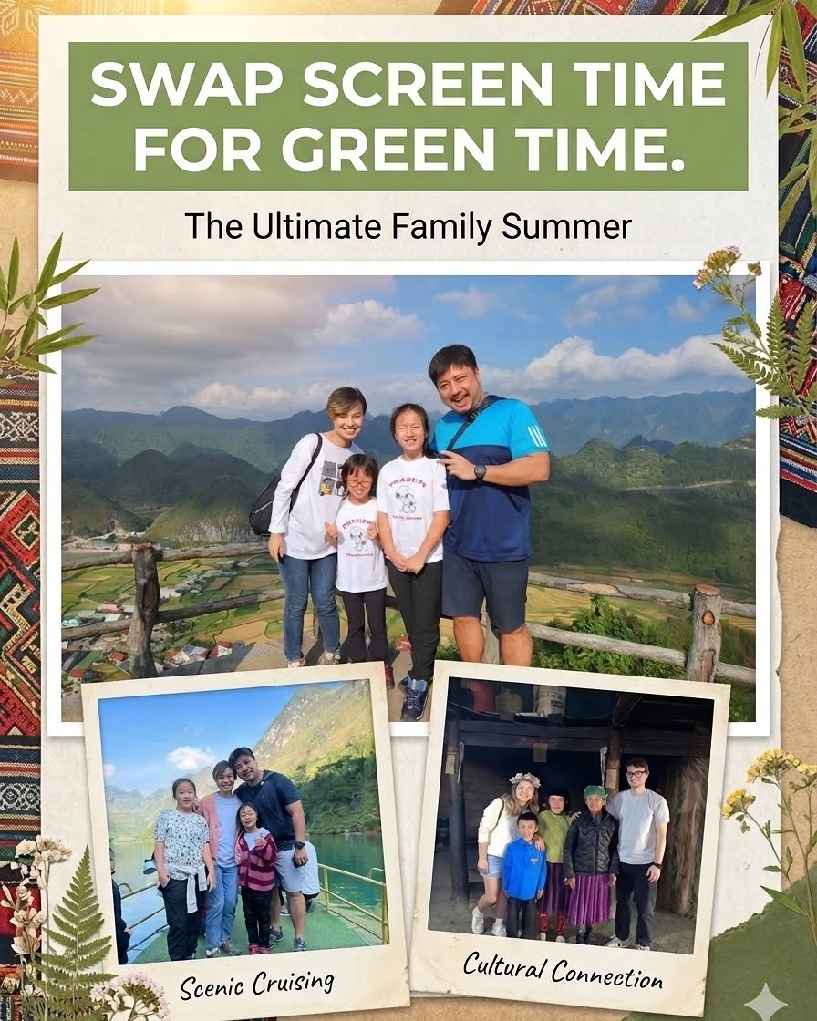 trilky's tweet photo. This summer, trade crowded beaches for Northern Vietnam’s emerald highlands. Let your family explore rice terraces, Ma Pi Leng Pass, H’Mong crafts, and local life on a private journey built for comfort, curiosity, and unforgettable memories. https://t.co/cGXlWacBXn