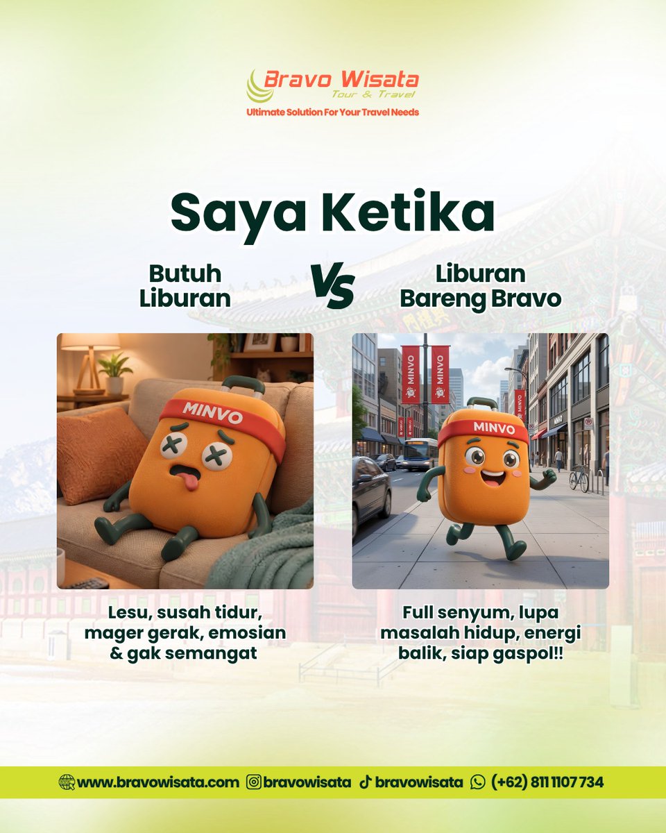 hands_thomas's tweet photo. Jika tubuh dan pikiran sudah memberi sinyal, mungkin ini waktunya mengambil jeda. Tak perlu menunggu burnout untuk liburan. Rencanakan perjalanan seru bersama Bravo Wisata dan pulang dengan energi baru. https://t.co/53eltkyQYX