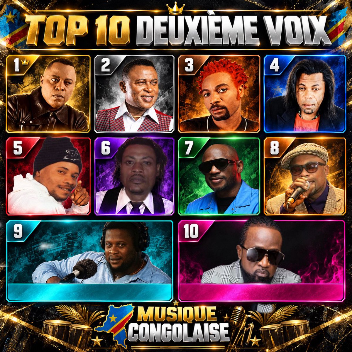Venziano007's tweet photo. Le Top 10 des meilleurs deuxièmes voix de tous les temps dans l’histoire de la musique congolaise 🇨🇩🎶 https://t.co/oPw79VAQXV