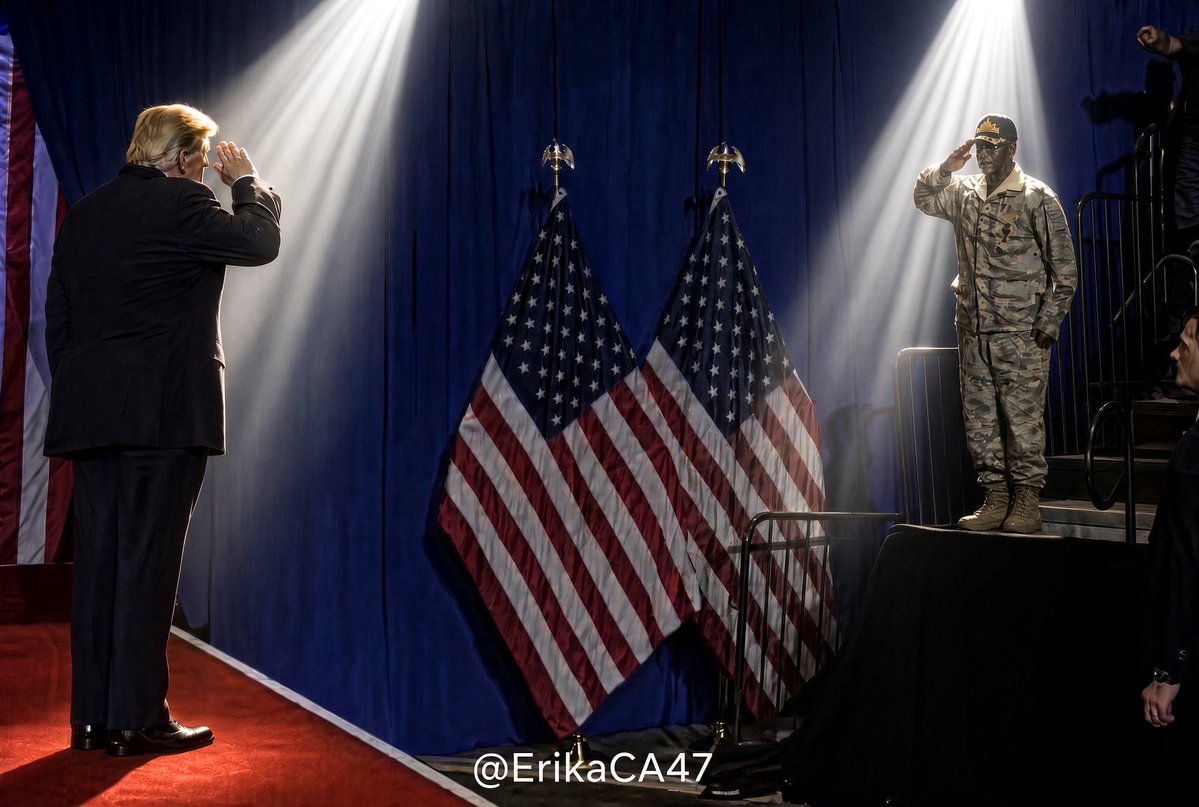 ErikaCA47's tweet photo. Two great men in the arena. The very best among us. 🇺🇸🫡 https://t.co/HAeK8ArO3M