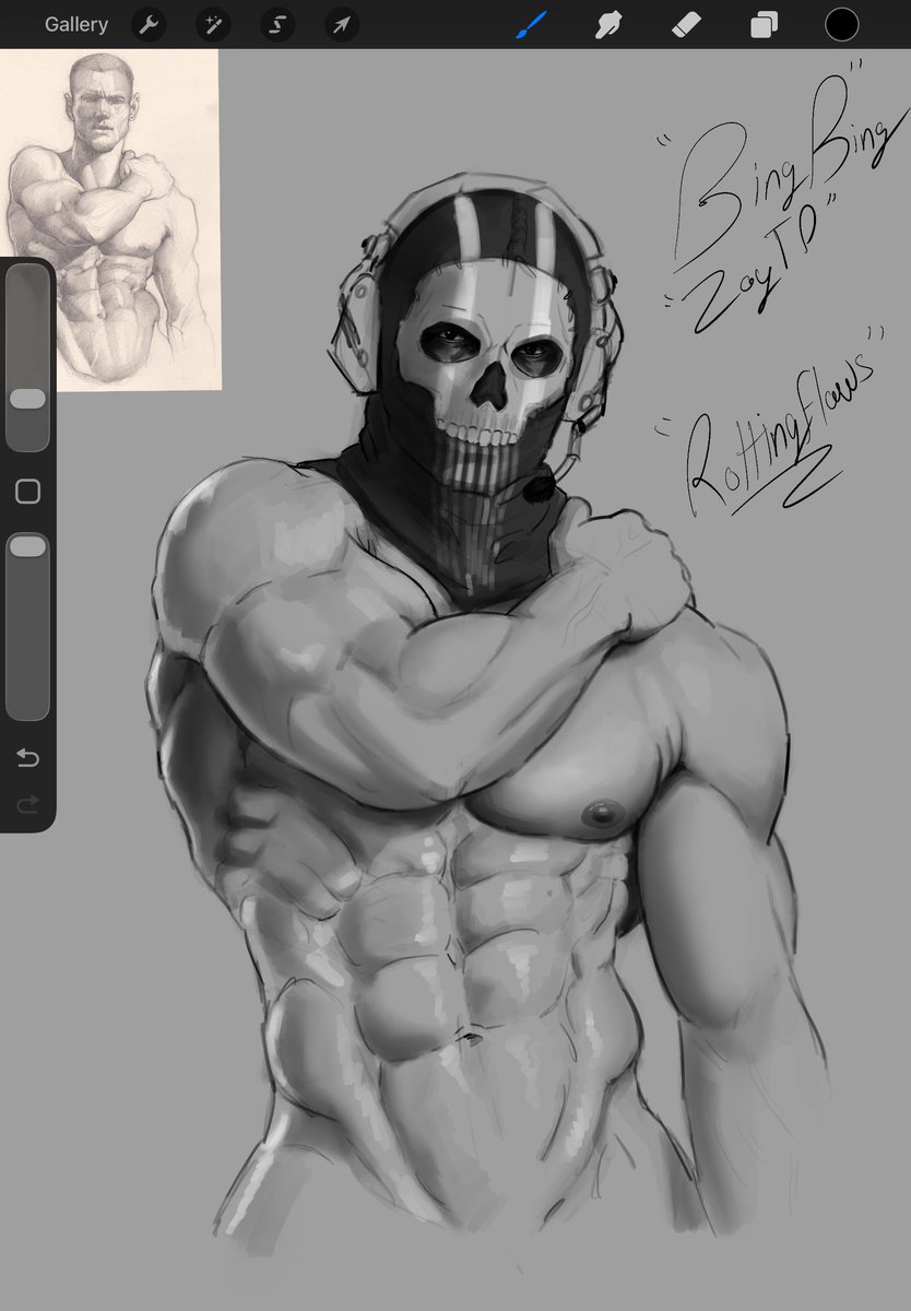 rottingflaws's tweet photo. Ghost (WIP) #simonriley https://t.co/1OX3yNoBoF