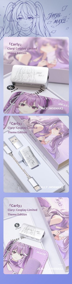 JcallyAudio's tweet photo. 🎉 JCALLY JM98MAX2 DACs GIVEAWAY! 🎉
Meet JM98MAX2 — the Carly Theme Upgrade Edition. 

🎧 Built for audiophiles. Tuned for precision.
🔌 USB-C DAC/AMP. Plug in and play.

👏5 New & Upgraded Features:
① LCD Display — real-time device status at a glance
② 5 EQ Modes — up from 3, broader genre coverage
③ High/Low Gain — matches various headphone impedance & sensitivity
④ 120-Step Volume — precise control, no awkward jumps
⑤ Mic Switch — one-tap control for calls & gaming chat

To celebrate, we're giving away 1 JM98MAX2 to a random lucky fan!
To enter:
1⃣ Follow @JCALLY
2⃣ Like & Repost & Comment 
Start Date: 2026/10/13
End Date: 2026/10/31 

Ready to upgrade your audio?
Join our JM98MAX2 Giveaway now!