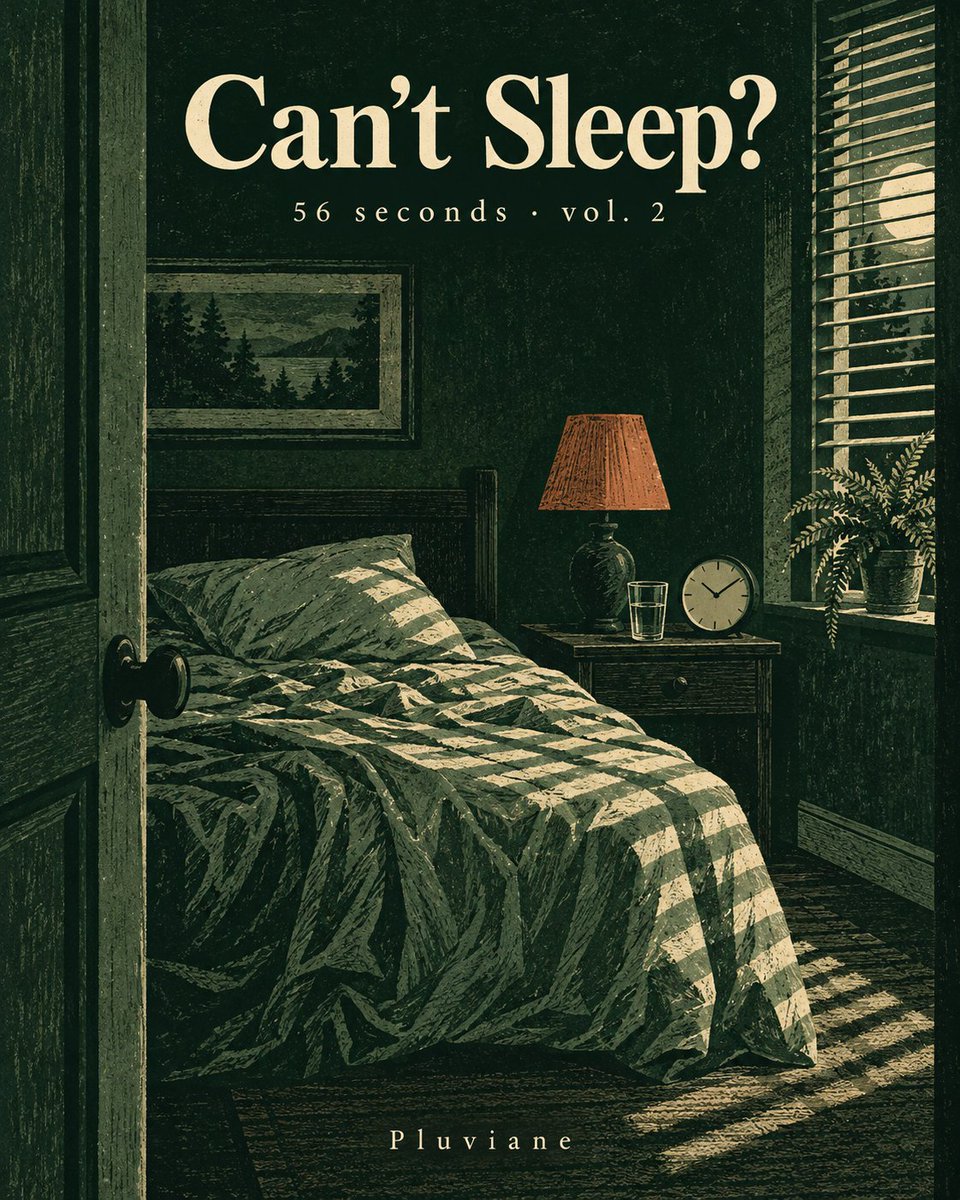Pluviane's tweet photo. Lying awake counting how many hours are left? Give this 56 seconds with your eyes shut before you check the clock again.

https://t.co/nXIXZjSa7J https://t.co/qPM2YyRgAU