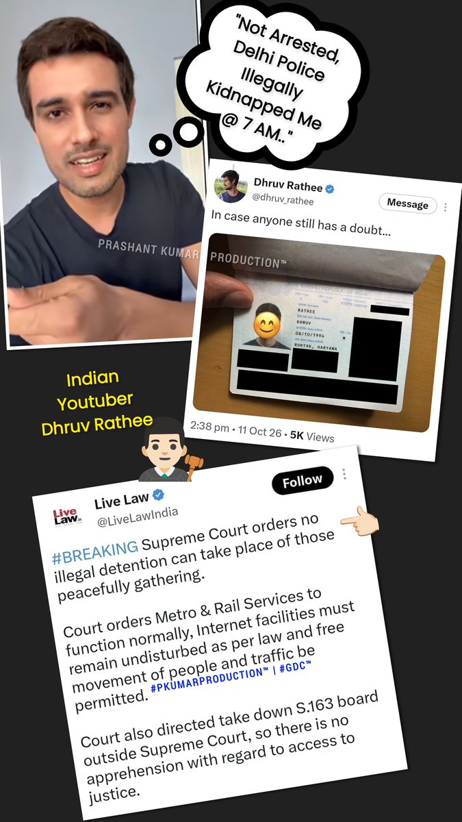 Prashant9668's tweet photo. #DarpokModiGovt completely Surrenderd to our Fearless #GenZs 💪🏻!! #AntiCECprotests 🗣️👊🏻💥
.
#DhruvRathee #AbhijeetDipke #CJP #IndependentJournalist #DelhiPoliceBrutality |🪧 '#ChaloDelhi' #INDIAalliance #SupremeCourt #SaveDEMOCRACY ||🇮🇳 #PKumarProduction™ https://t.co/VWhWLEJ5BI