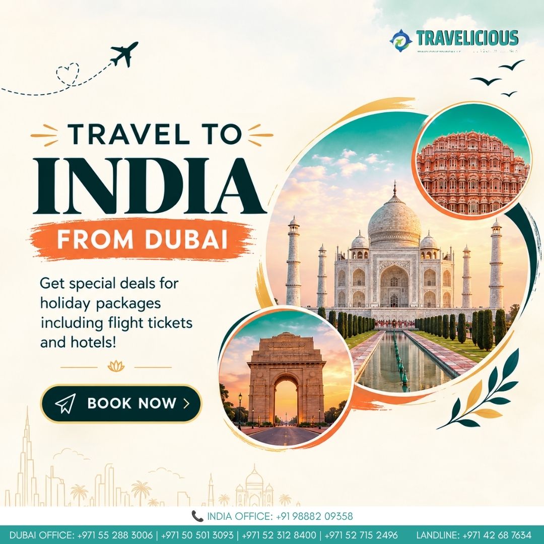 feh_lapaz's tweet photo. India Calling from Dubai! Your dream holiday is just a booking away. Explore iconic landmarks, rich culture, delicious food, and unforgettable experiences with curated packages. Holiday packages, flights, and hotels. DM “INDIA” to plan your getaway. https://t.co/C3sdAy2XfI