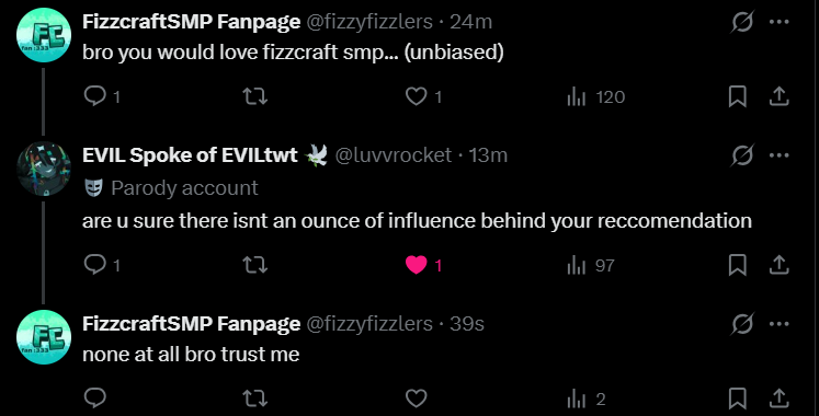 fizzyfizzlers's tweet photo. PR is going great. fizzcraft will be blowing up by 6 am tomorrow https://t.co/WH5DNwKFDE