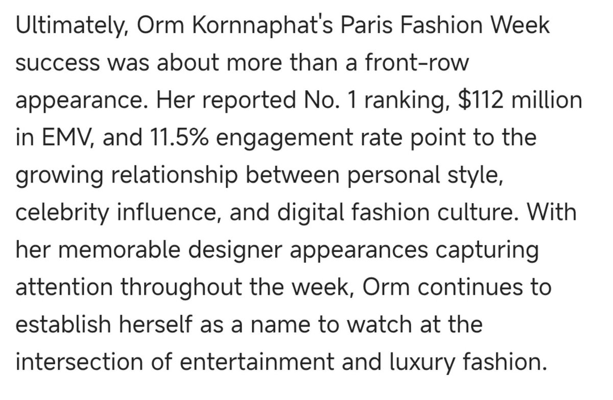 eaniiyannn_'s tweet photo. OMMGGGGGGGGG I LOVE THE ARTICLE HEADLINE SO MUCH 💅🏻💅🏻💅🏻💅🏻💅🏻

$112M EMV AND 11.5% ER?! ORM KORNNAPHAT YOU ATE THAT UP 🔥👑

#OrmKornnaphat #DiorSummer27 #PFW
@ormmormm @Dior https://t.co/LkWutKeUQU