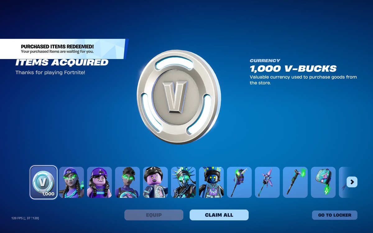 BackersGamesF's tweet photo. You can still get 1000 V-bucks, 3 skins and other cosmetics for around $6.39/5.80€ 👀

→ It's a Global XBOX Key
→ For other platforms: Redeem the key and use XBOX Cloud Gaming
→ Get one here: https://t.co/J3DLwiVPyc #EnebaPartner #Ad https://t.co/Dz2ksu6R9N