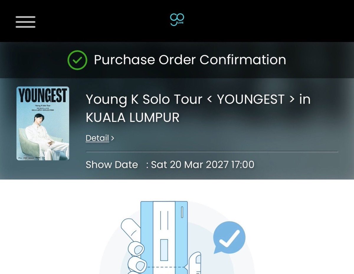 GoldenJack06's tweet photo. Wts
Young K Solo Tour <YOUNGEST> in KUALA LUMPUR 🇲🇾

Available 
- VIP 1
- VIP 2
-CAT 2
-CAT 3

Side by side tickets 

Dm if interested 
#YOUNGKinKL https://t.co/zOjUJAvZse