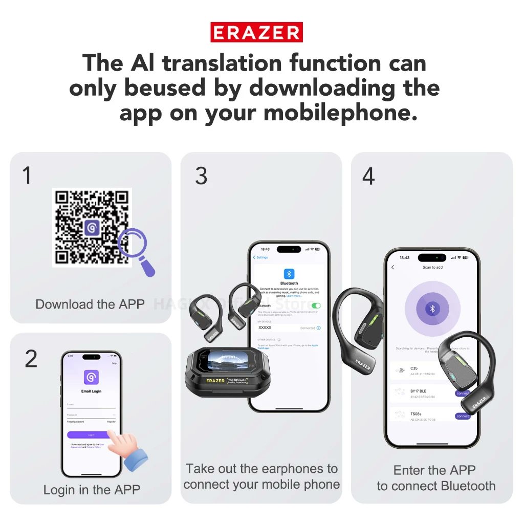 PreviewBarang's tweet photo. Temukan Lenovo ERAZER XP6 Headset Bluetooth TWS OWS AI Translator V6.0 Penerjemah 134 Bahasa Layar Sentuh LED Earhook Nirkabel AI Dialogue APP Suara HiFi Desain Gaming Mekanik dengan potongan 42%! Hanya Rp350.000. Dapatkan segera di Shopee! https://t.co/1EbtQBu9Rs #ShopeeID https://t.co/rs98PS0ixf