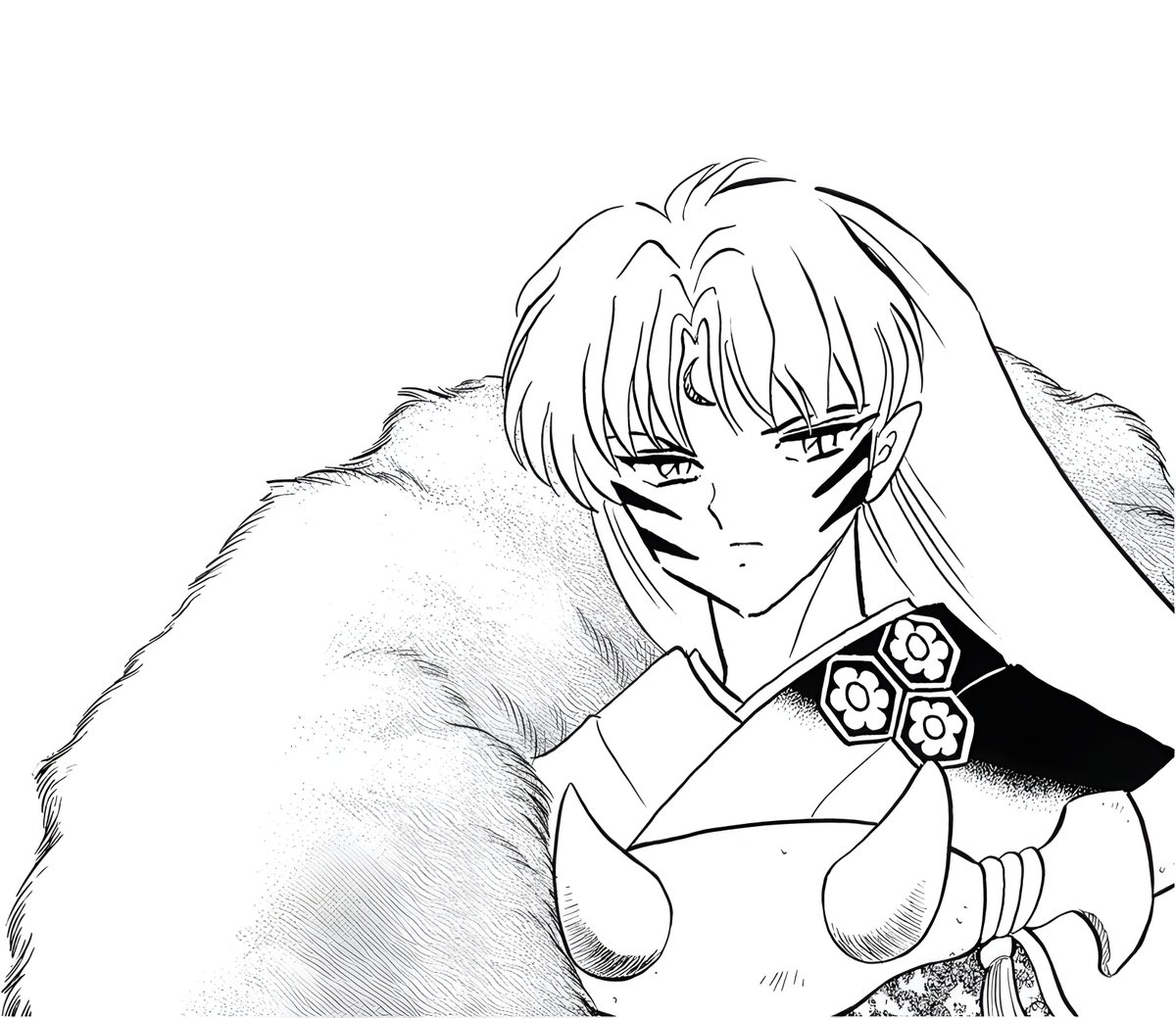 missallazz's tweet photo. Sesshomaru's design really peaked during the Shichinintai arc, look at him 🔥💜🌙 https://t.co/u1NJPkSpX8