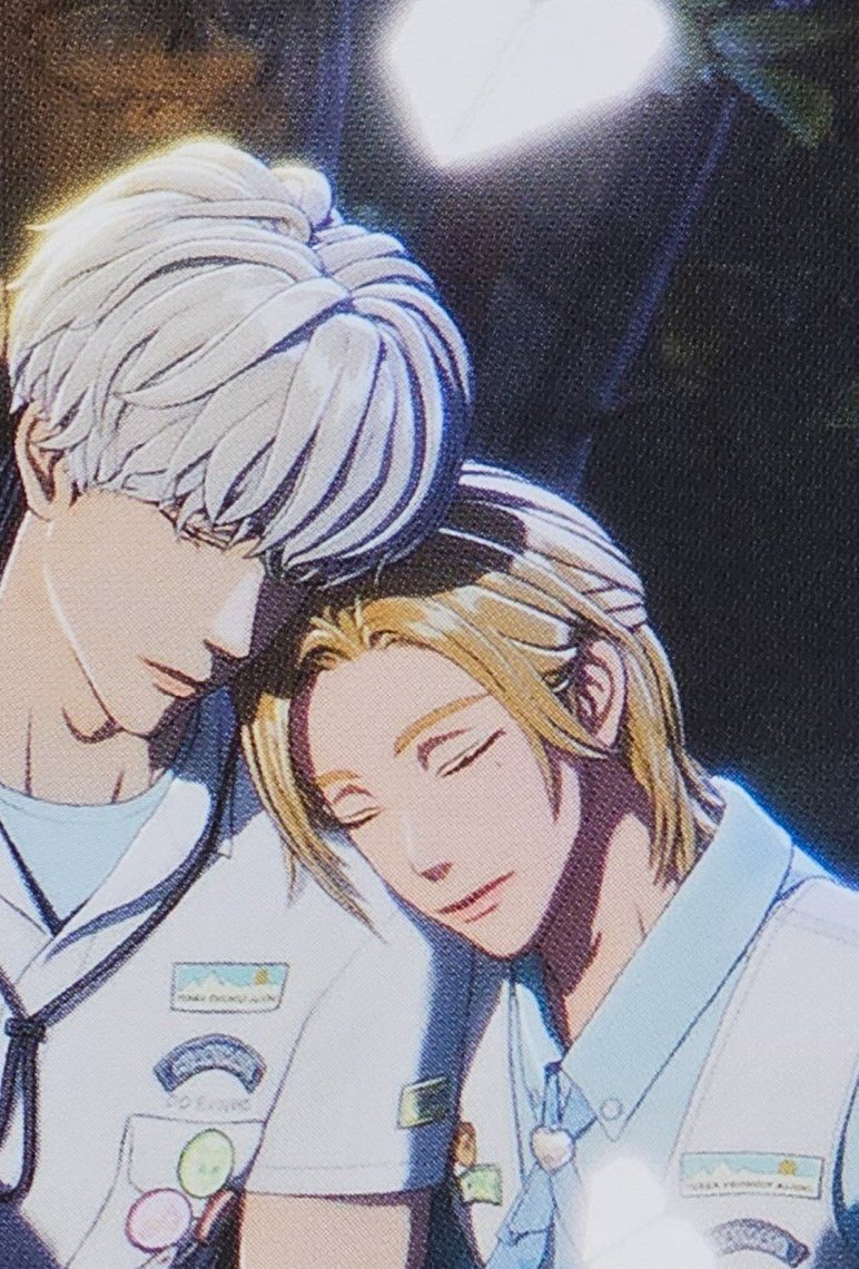 asteorum's tweet photo. if nwa's waist is uno's favorite place to rest his hands then uno's shoulder is nwa's favorite place to rest his head. https://t.co/N9Mai4OpX5