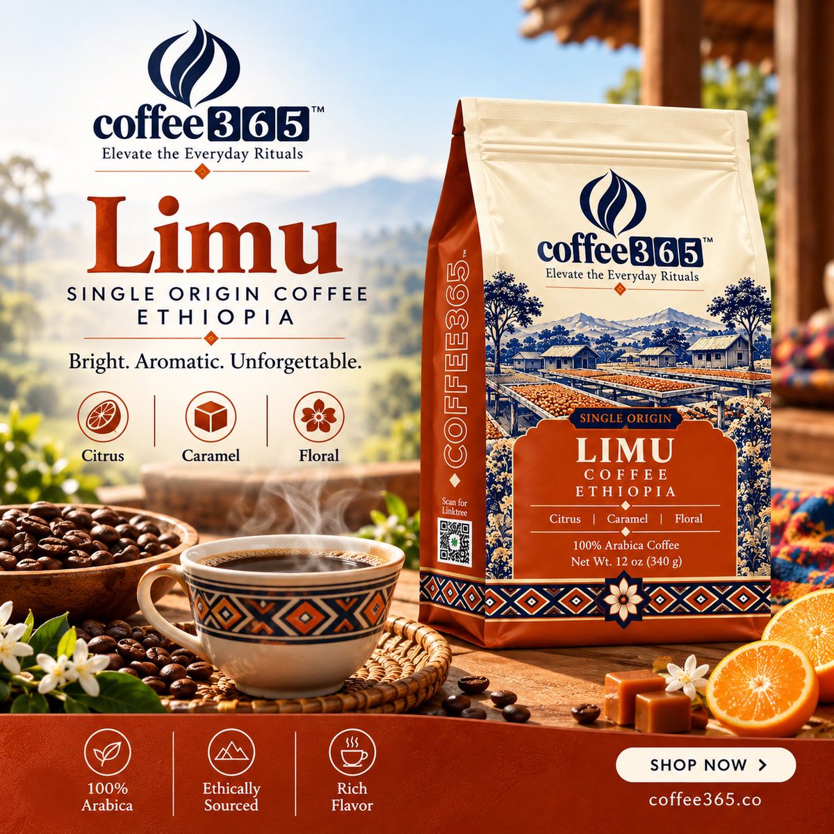 coffee365co's tweet photo. Bright. Aromatic. Unforgettable.

Meet Limu — a distinctive single-origin coffee from Ethiopia, where coffee’s story began.

With vibrant citrus notes, smooth caramel sweetness, and delicate floral undertones, every sip offers something worth savoring.

Discover a new favorite for your daily coffee ritual.

Coffee365™ — Elevate the Everyday Rituals.

Shop at https://t.co/qkqbxZxckP

#Coffee365 #LimuCoffee #EthiopianCoffee #SingleOriginCoffee #SpecialtyCoffee #CoffeeLovers #CoffeeRitual #FreshRoastedCoffee