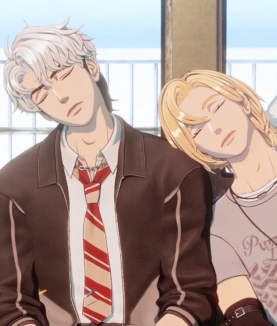 asteorum's tweet photo. if nwa's waist is uno's favorite place to rest his hands then uno's shoulder is nwa's favorite place to rest his head. https://t.co/N9Mai4OpX5
