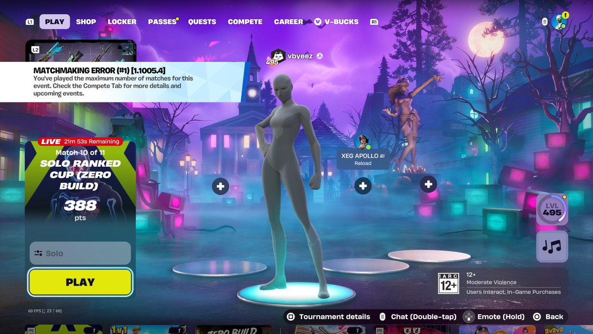 timmyfv_'s tweet photo. @FortniteStatus Bro what it is? Ive played 9 games and cant queue fix it https://t.co/EqQLjO9VvE