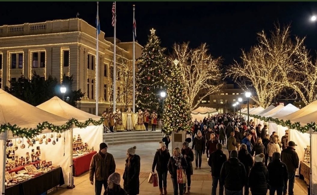 SkylerBeltran's tweet photo. Another vision is coming to life with the inaugural Utah Valley Christkindlmarkt in Downtown Provo this winter!

This new European-style Christmas market will take place at the Utah County Historic Courthouse Complex December 10–12, through a partnership with Explore Utah Valley and Provo Farmers Market.

Mark your calendars and come experience the holiday magic! Shop for unique Christmas gifts, enjoy warm holiday treats and drinks and get into the holiday spirit with festive music, entertainment and more.

We’re excited to bring another great holiday tradition to Utah County and create a festive gathering place for families and visitors from across the region!

Vendor applications are open now through November 1 at: https://t.co/cu756F01Xb