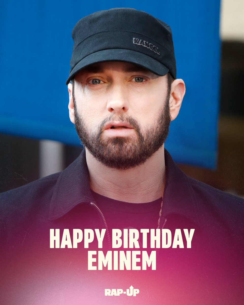 RapUp's tweet photo. 🎤🔥 YOU CAN DEBATE THE RANKINGS. THAT PEN IS NOT SOMETHING YOU CAN IGNORE.

Happy 54th birthday to Eminem! 🎂

The intricate rhyme patterns. The character voices. The storytelling that could turn a song like “Stan” into something you watched unfold in your imagination. His craft gave listeners more than speed, it gave them detail worth going back to catch.

And “Lose Yourself” didn’t just become a motivational anthem. It became the first hip-hop song to win the Oscar for Best Original Song. 🏆

Today, we’re saluting the work: the writing, the delivery, and the ability to make a verse feel like an entire scene.

No “he’s the best” without evidence today! 😂

Which Eminem track makes the strongest case for his place in hip-hop history and WHY? 👇🏾