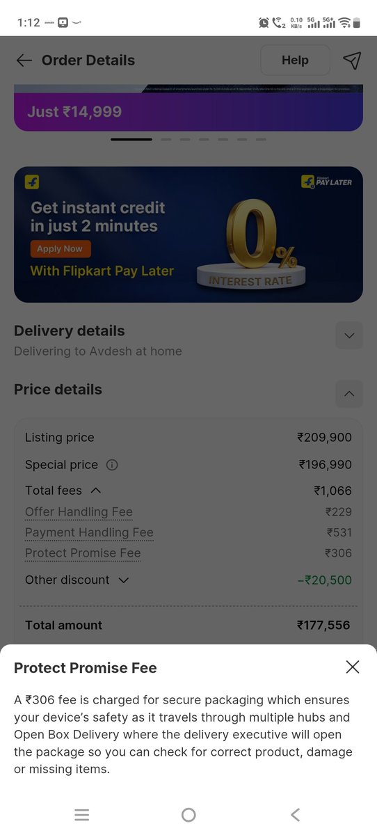 Avdesh_K_Tyagi's tweet photo. @Atulbazaar @Flipkart Here is another level of fraud by @Flipkart 
They are charging for open box delivery but denied it after purchase https://t.co/MmEdBuWy6H