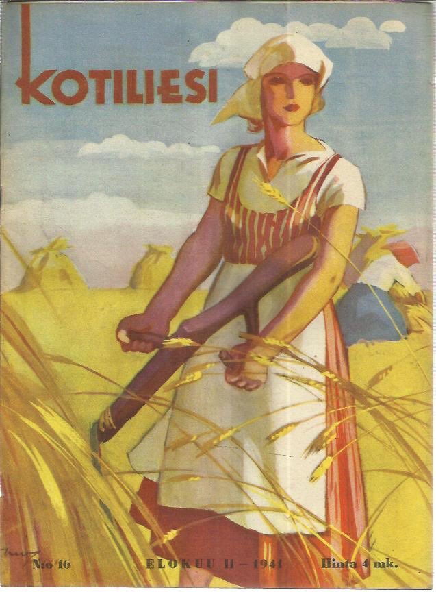 helegriel's tweet photo. Kotiliesi magazine cover

Illustration by Kansi Martta Wendelin

Finland · 1941 https://t.co/2cKuDmsfwQ