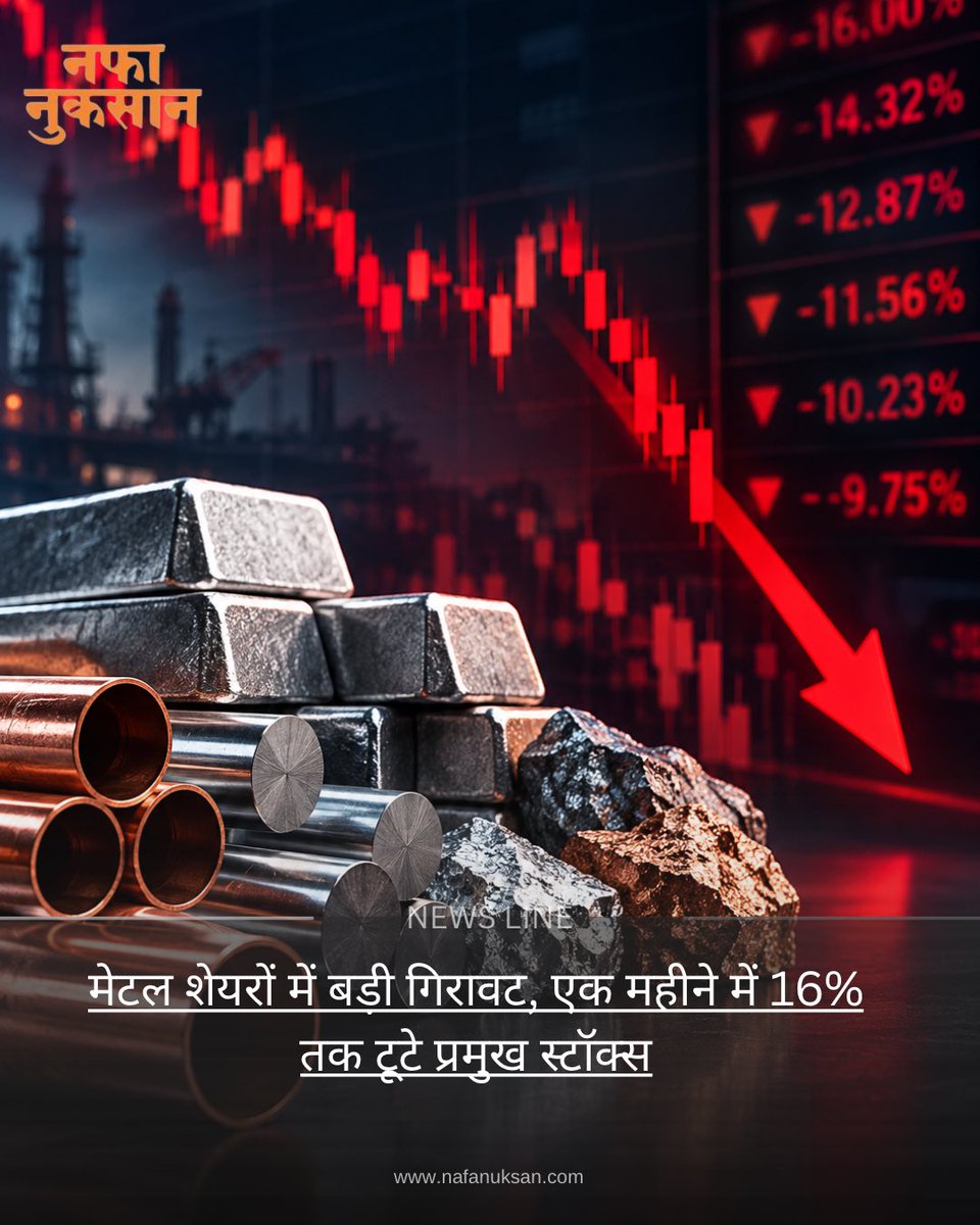 Nafa_Nuksan's tweet photo. मेटल शेयरों में बड़ी गिरावट, एक महीने में 16% तक टूटे प्रमुख स्टॉक्स

https://t.co/jBjdUoN3C8मेटल-शेयरों-में-बड़ी-गिरावट-एक-महीने-में-16-तक-टूटे-प्रमुख-स्टॉक्स/247224

#NafaNuksan #MetalStocks  

एक्सक्लूसिव न्यूज़ पढ़ने के लिए अभी डाउनलोड करें नफा नुकसान ऐप। https://t.co/2G4zebhOPT