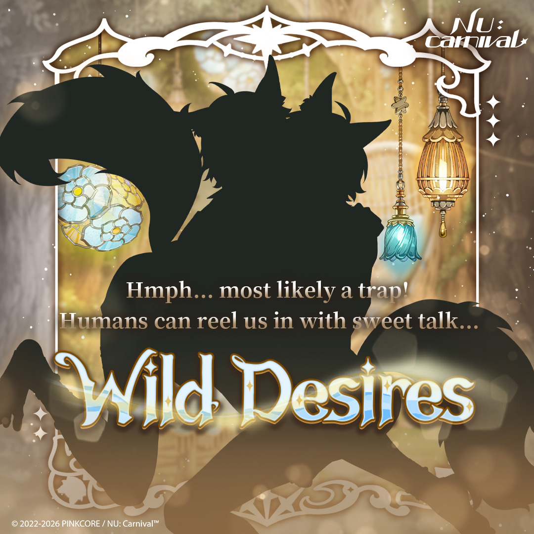 NUCarnivalEn's tweet photo. "Hmph... most likely a trap! Humans can reel us in with sweet talk..."

Dangerous rumors surround the moonlit forest. If one dares to step in, what is devoured may be more than mere food...

#NUCarnival #VisualsFeature #WildDesires https://t.co/oTvBm3cA3R