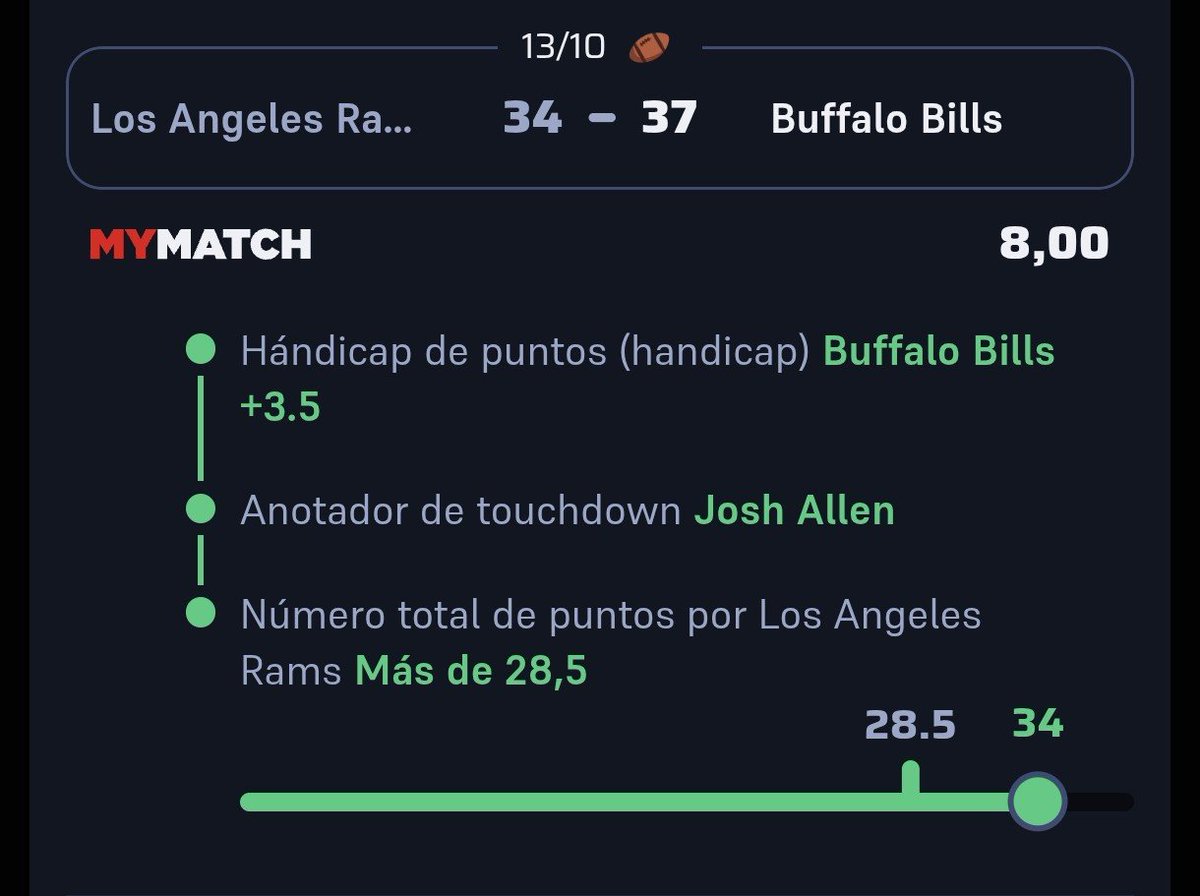 AlphaPicks95's tweet photo. @eldoctornfl ¡Totalmente de acuerdo! Y gracias a esa locura de Josh Allen nos hemos marcado una cuota @8.00 preciosa hoy 🏈🔥 https://t.co/A3dM4giQN2
