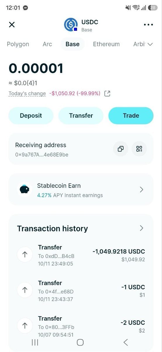 tanbir51's tweet photo. Subject: Urgent Cybercrime Complaint – $1,049 USDC Stolen
Dear @BinanceHelpDesk Team,
My MetaMask wallet was compromised after I unfortunately shared my Secret Recovery Phrase with a scammer. The scammer stole approximately 1,049 USDC on the Base network, which I intended to use for an IDO allocation.
Transaction Hash:

0xa0091fe42b298f5a2578a97302608bc54656b18c8922db9d5d949842403fc33c
Receiving Address:

0xdD2c815dFEF73f3Dd2C32Db21B621255CE0DB4cB
Subsequent Address:

0x556de0fcbefff7a19c0ed9f273c1a64167eb70de
Additional Transaction:
https://t.co/2HOpTSRSfo

I request an urgent investigation to trace the stolen funds. If the funds are traced to a Binance-controlled wallet, please coordinate with Binance’s relevant compliance team to help identify the recipient and freeze the funds if possible. I already contact with binance support section. 

Binance Chat Reference Number: 171551033

I already provide transaction records, screenshots, and other supporting evidence as required.

Here is my Binance UId: 107057655

Thank you for your assistance.

@binance @BinanceWallet