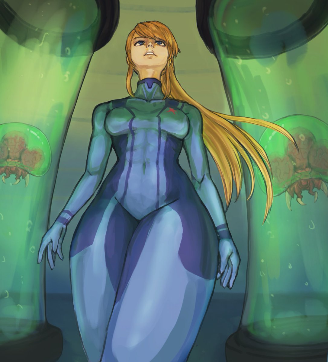 JackyQuick's tweet photo. Metroid doodle https://t.co/943HY5ekMS