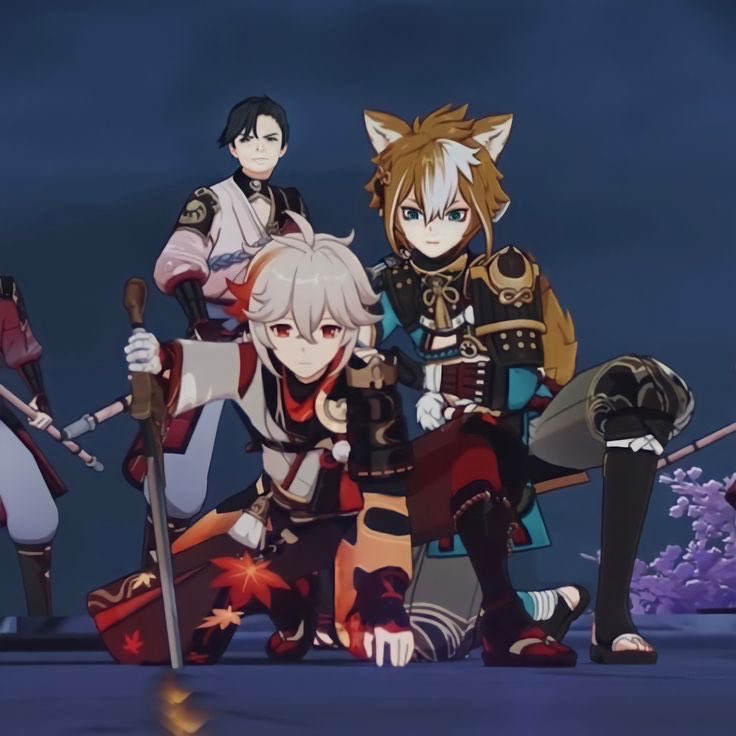vainhunts's tweet photo. reply and i will gove u a characger to post ur fav ships off

i got kazuha
barely ever ship him, but i’ve read some cool fics for these 4 https://t.co/jT6bk6zZwR