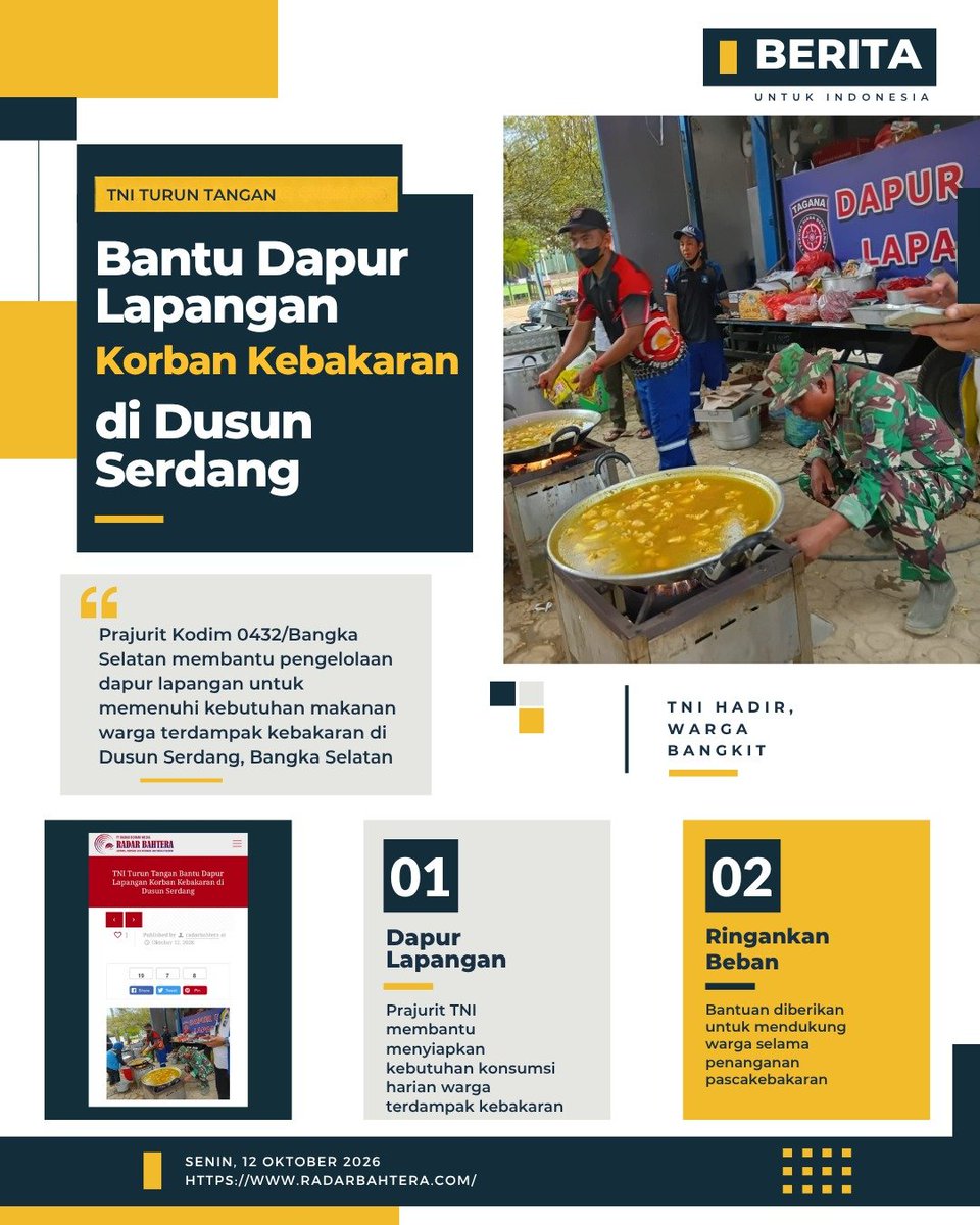 KevinLaksazo's tweet photo. Pengabdian TNI acap kali dianggap lumrah. Padahal di baliknya ada jerih payah, tangis, bahkan nyawa manusia yang dijadikan taruhan.

Satu Semangat Bersama https://t.co/ZsJzLnBcjG