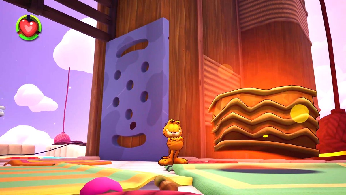 PS4Ron's tweet photo. I have had a go at #PS5 #GarfieldEscapeFromMonday now, it is a bit on the easy side. So this might not be for those that want a challenging platformer. But if you just want to relax, collect lasagnas and spend some platforming with good old #Garfield this is for you 😎 https://t.co/hvHVNAb3d9