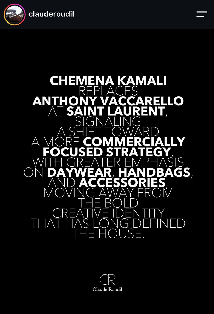 sobokminnie's tweet photo. Chemena Kamali is officially the new creative director of Saint Laurent. She will be the first woman to be a creative director of the house 💗
(I’m not sure about the creative direction she will bring to the house as it’s clear it won’t be bold but let’s see) https://t.co/r7UbLtcgDD
