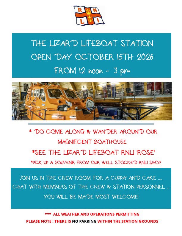 LizardRNLI's tweet photo. Taking place this Thursday 15th October from 12 noon. We look forward to welcoming you to our annual Open AGM Day. 🛟 https://t.co/5KYU2Jtltt