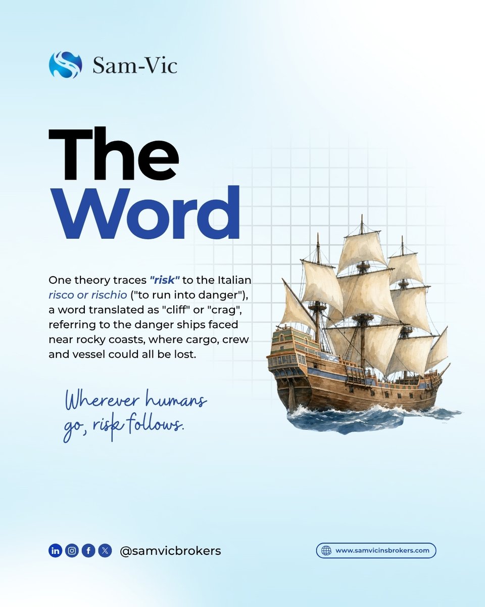 SamVicBrokers's tweet photo. Ever wondered how insurance became a thing? 

The answer goes back centuries, and it starts with a single word. 

Swipe through to find out. 👉

Follow @samvicbrokers for more on insurance, explained simply.

#SamVic #AlwaysCovered #RiskManagement #DidYouKnow https://t.co/3yLNfNsZ60